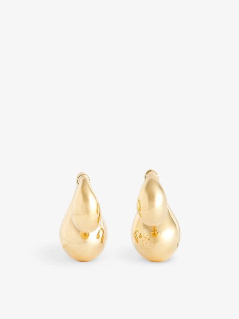 Drop 18ct yellow gold-plated sterling-silver earrings