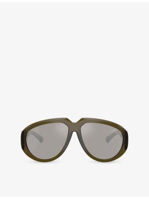 Burberry BE4479U Pilot-Frame Acetate Sunglasses