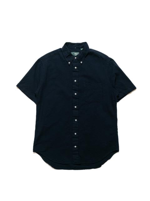 Gitman Vintage Navy Overdye Seersucker Short Sleeve Shirt