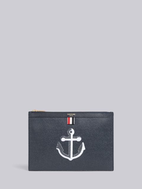 Thom Browne Pebble Grain Leather Anchor Small Document Holder