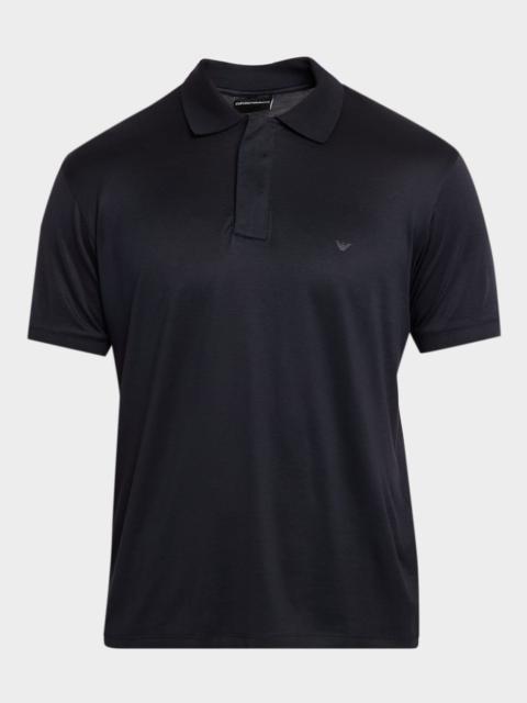 EMPORIO ARMANI Men's Short-Sleeved Lyocell-Blend Polo Shirt