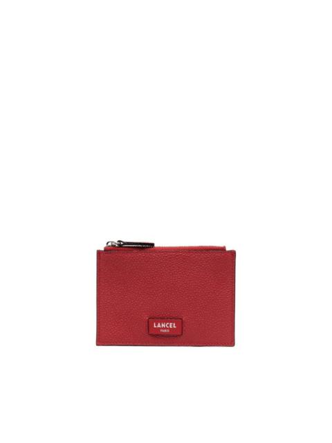 LANCEL logo leather card holder