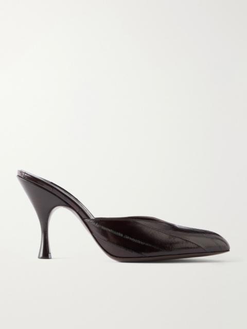 herbert levine Sitting Pretty 95 textured-leather pumps Dark brown