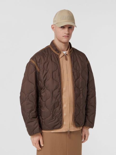 Burberry Colour Block Oversized Parka with Detachable Warmer