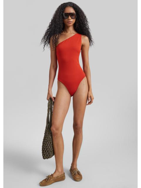MATTEAU Matteau Asymmetric Maillot - Tomato Crinkle