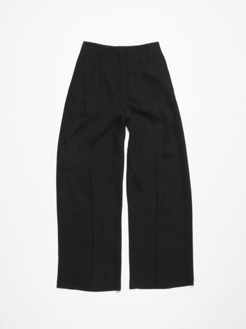 Tailored wool blend trousers - Black
