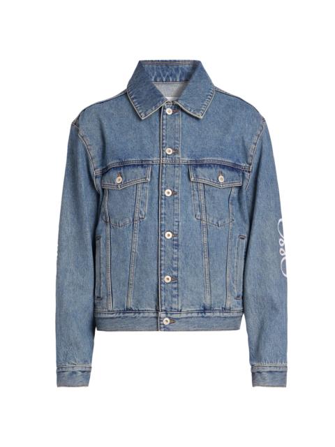 Loewe Men's Anagram Logo Denim Jacket - Medium Blue Denim