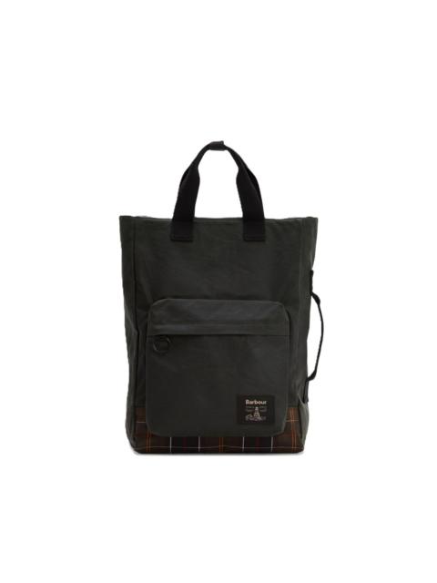 Barbour Field Wax tartan-trimmed backpack