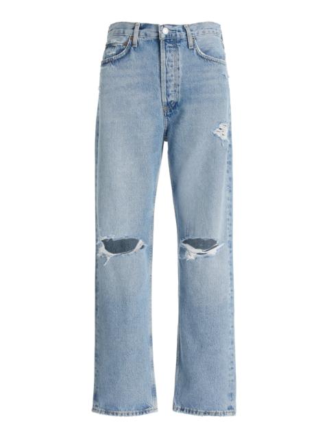 AGOLDE 90’s Rigid High-Rise Straight-Leg Jeans blue