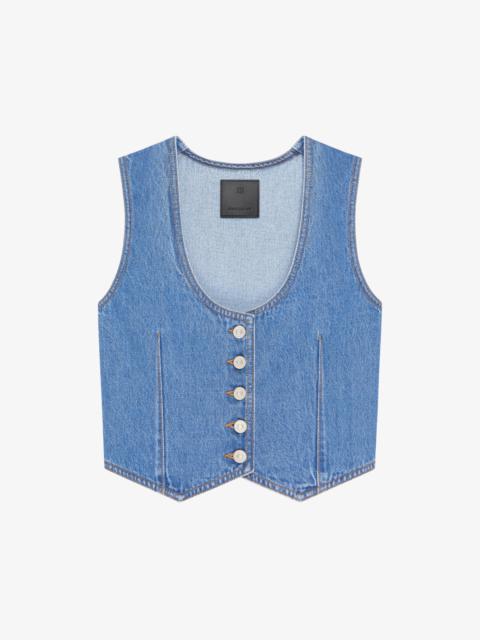 Givenchy VOYOU WAISTCOAT IN DENIM