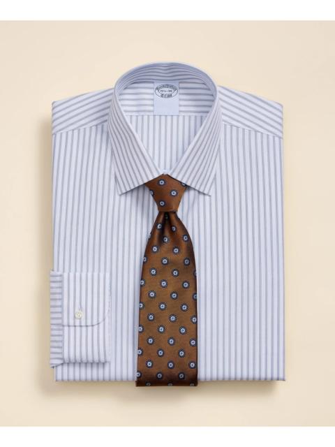 Brooks Brothers Supima® Cotton Non-Iron Dobby Ainsley Collar Striped Dress Shirt
