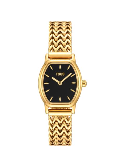 TOUS Analog watch with gold-colored steel bracelet and onyx TOUS Osier Mini