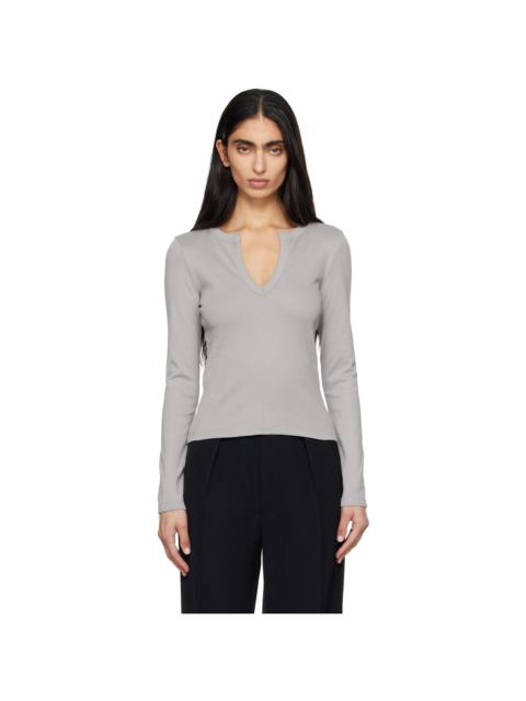 FLORE FLORE Gray Iman Longsleeve T-shirt