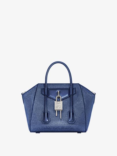 Givenchy MINI ANTIGONA LOCK BAG IN SATIN WITH STRASS