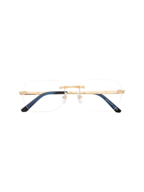Cartier logo-engraved frameless glasses