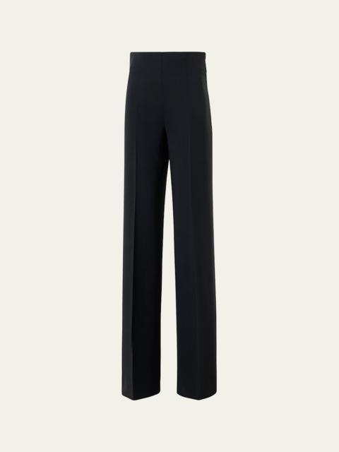 AKRIS Double-Face Wool Bootcut Trousers