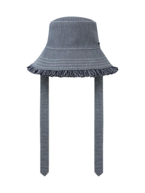 Zimmermann STRIPE DENIM BUCKET HAT