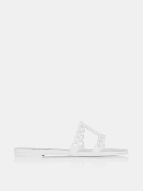 AQUAZZURA Infinity Chain Jelly Sandal Flat