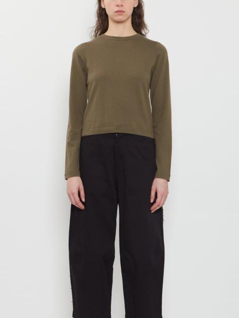 extreme cashmere n°451 Lisa Cotton Cashmere Top — Army