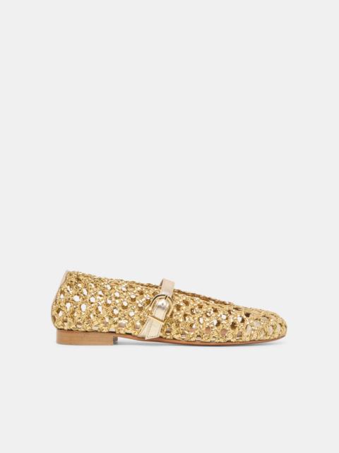 dolce vita DOVER BALLET FLATS GOLD WOVEN STELLA