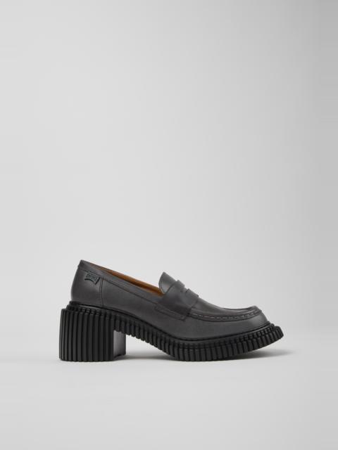 CAMPERLAB Gray Leather Moccasins for Women.