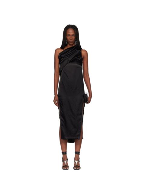 Rick Owens Black Temple Athena Arrowhead Midi Dress
