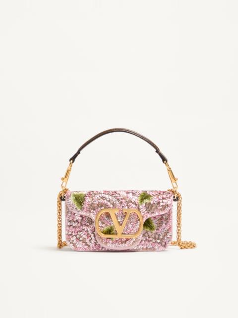 Valentino VALENTINO GARAVANI LOCÒ SMALL EMBROIDERED SHOULDER BAG