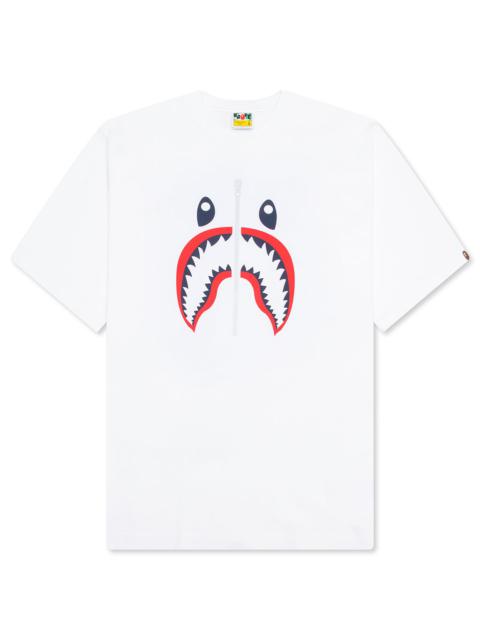 A BATHING APE® SHARK TEE FRANCE - WHITE