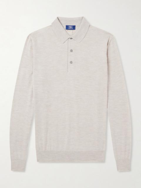 FEDELI Sportman Cashmere and Silk-Blend Polo Shirt