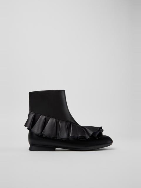 CAMPERLAB Black Leather Ankle Boots for Women.