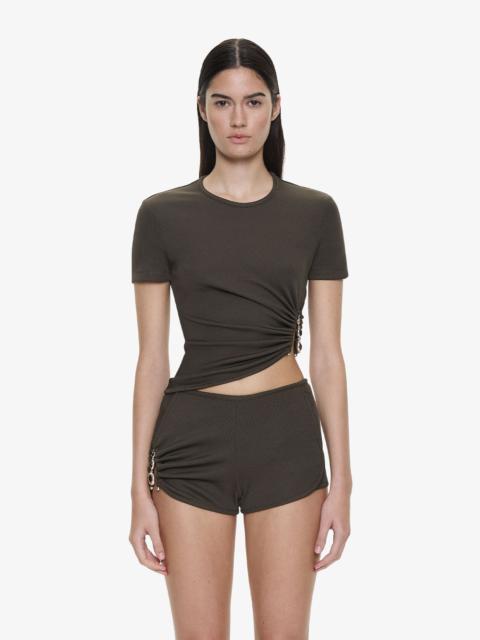 CHRISTOPHER ESBER Droplet Crystal Ruched Tee