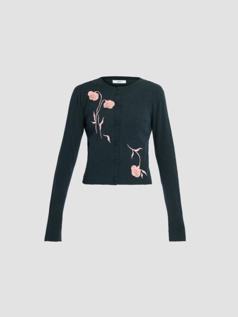 Erdem EMBROIDERED FITTED CARDIGAN