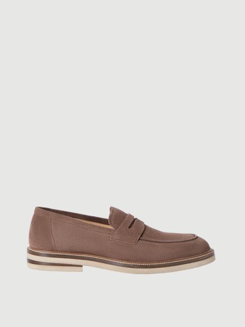 Brunello Cucinelli Suede penny loafers
