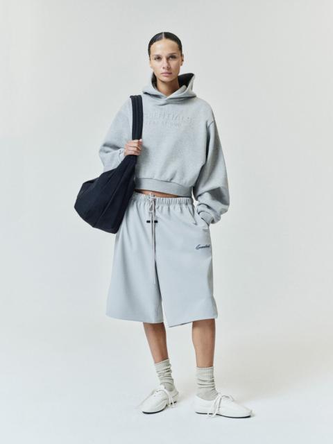 ESSENTIALS Womens Embossed FW26 Modern Cropped Hoodie