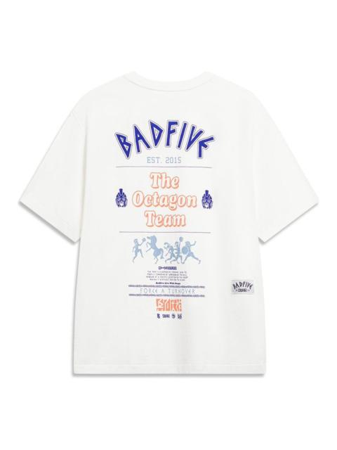 Li-Ning Li-Ning BadFive Force A Turnover Graphic T-shirt 'White' AHST289-5