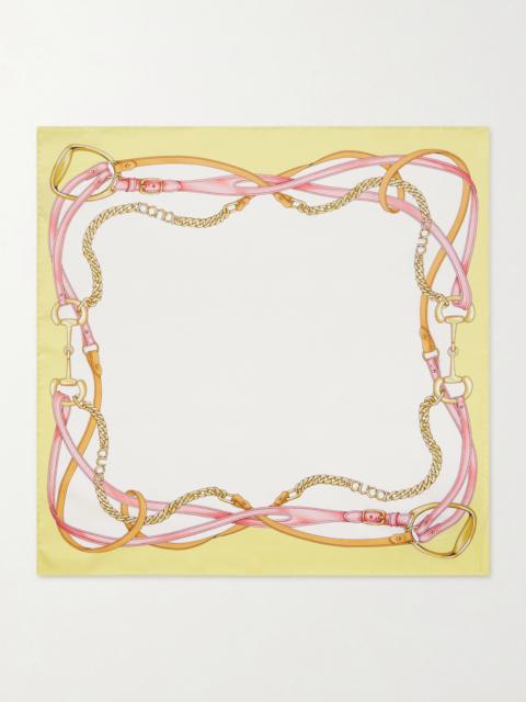 GUCCI Printed Silk-twill Scarf