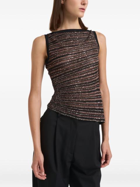 Missoni striped sequin-embellished top