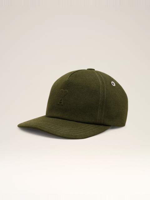 AMI Paris GREEN COTTON EMBOSSED AMI DE COEUR CAP