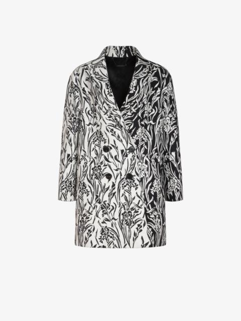 Givenchy Two tone coat in floral jacquard