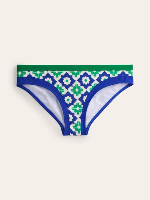 BODEN Santorini Bikini Bottoms-Surf The Web, Geometric Stamp