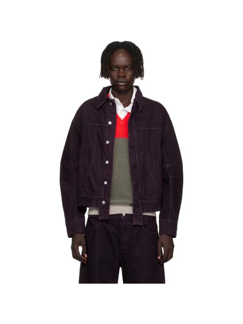 ECKHAUS LATTA Purple 'El Jacket Redux' Denim Jacket