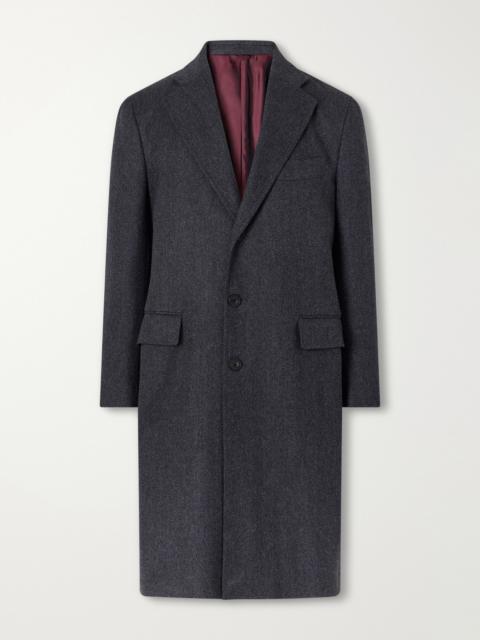 RUBINACCI Herringbone Virgin Wool Coat