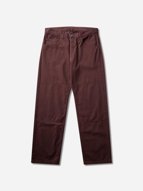 No Problemo Double Knee Overdyed Twill Pants Brown