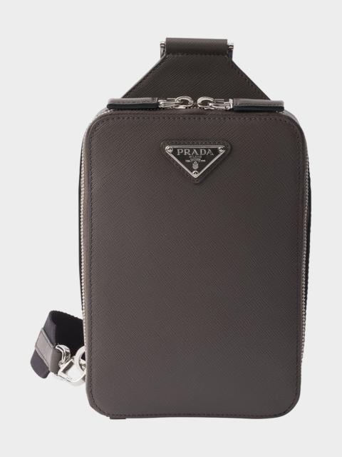 Prada Brique Saffiano Leather Crossbody Bag