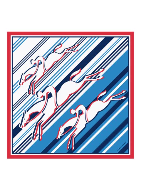Longchamp Le grand saut Longchamp Silk scarf 50 Cobalt - OTHER