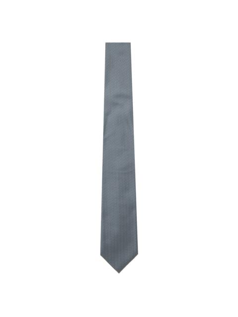 ZEGNA Gray Natural Silk Tie