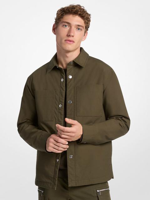 MICHAEL KORS Stretch Cotton Padded Shirt Jacket