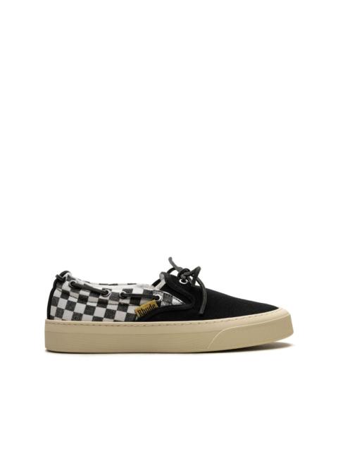 Checkers panelled sneakers