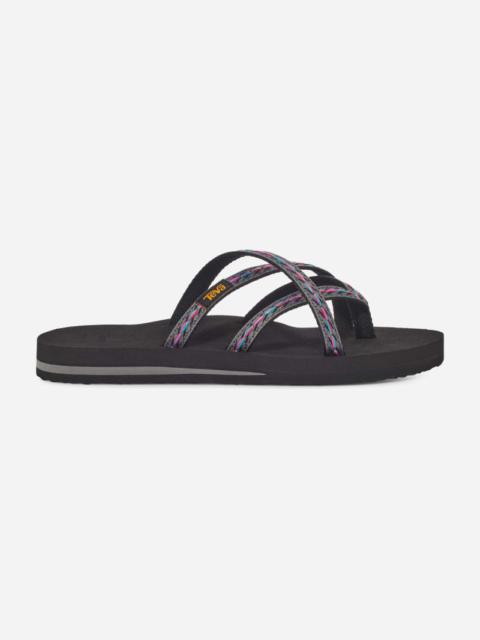 Teva Women's Olowahu Flip-Flop Sandals Flip Flops in Felicitas Black