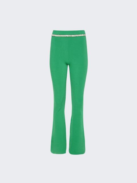 rabanne Embellished Knit Flared Trousers Green